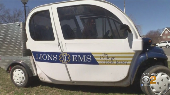 Student EMS vehicle used at The College of New Jersey. (Credit: CBS2)